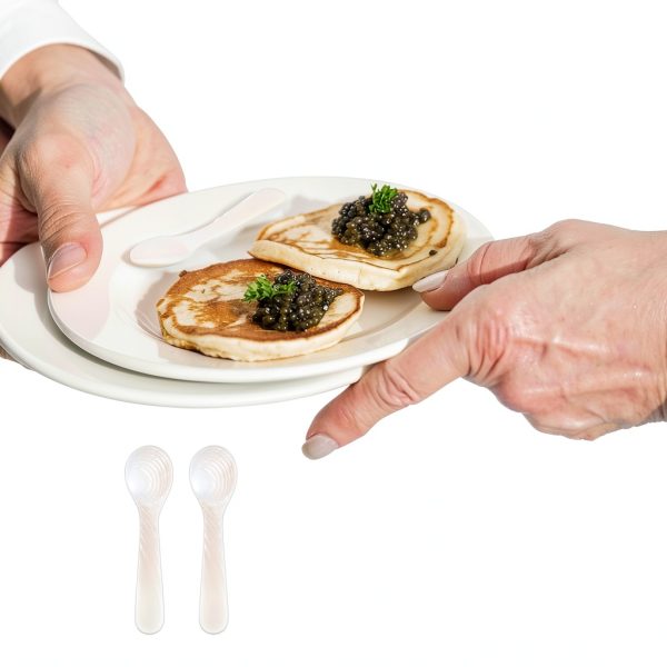 Caviar Spoon 2-Piece Mother of Pearl Set by Patelai 9cm 3.54in-5