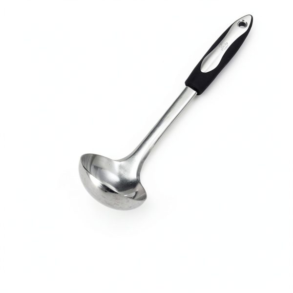 Soup Ladle Zulay Kitchen 12" Steel with Non Slip Silicone Handle-4