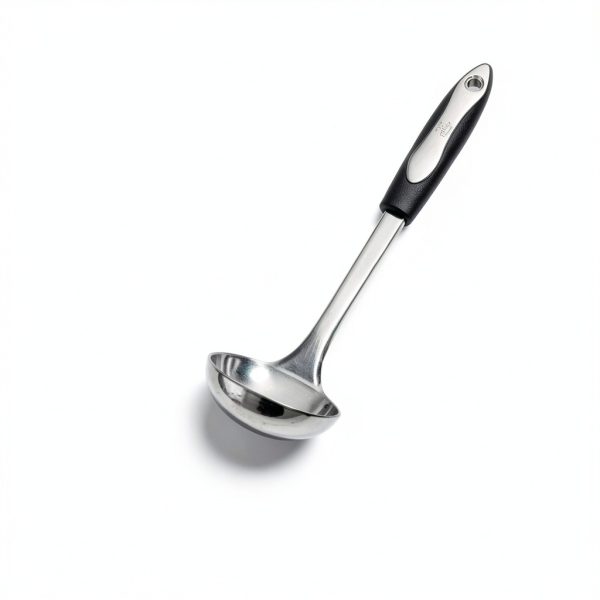 Soup Ladle Zulay Kitchen 12" Steel with Non Slip Silicone Handle-3