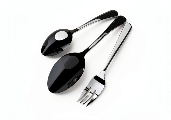 Astercook 24-Piece Black Silverware Set Flatware with Steak Knives-3