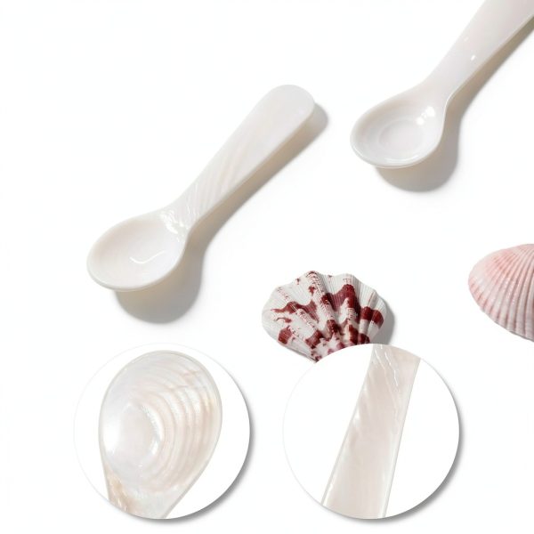 Caviar Spoon 2-Piece Mother of Pearl Set by Patelai 9cm 3.54in-3