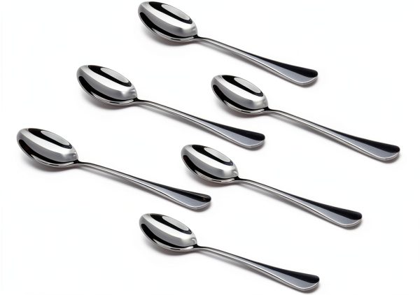 Wesdxc56 Demitasse Espresso Spoon Set of 6 Mini Stainless Steel 4.7in-0