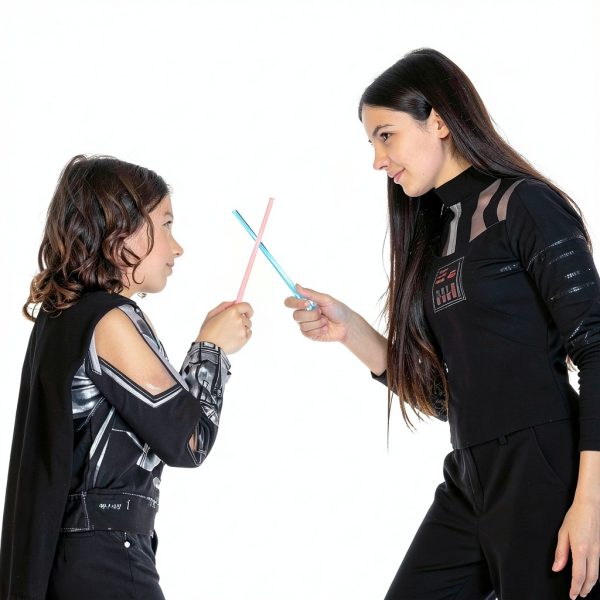 Lightsaber Chopsticks SaberChops LED Pair – Blue Red 10in-6